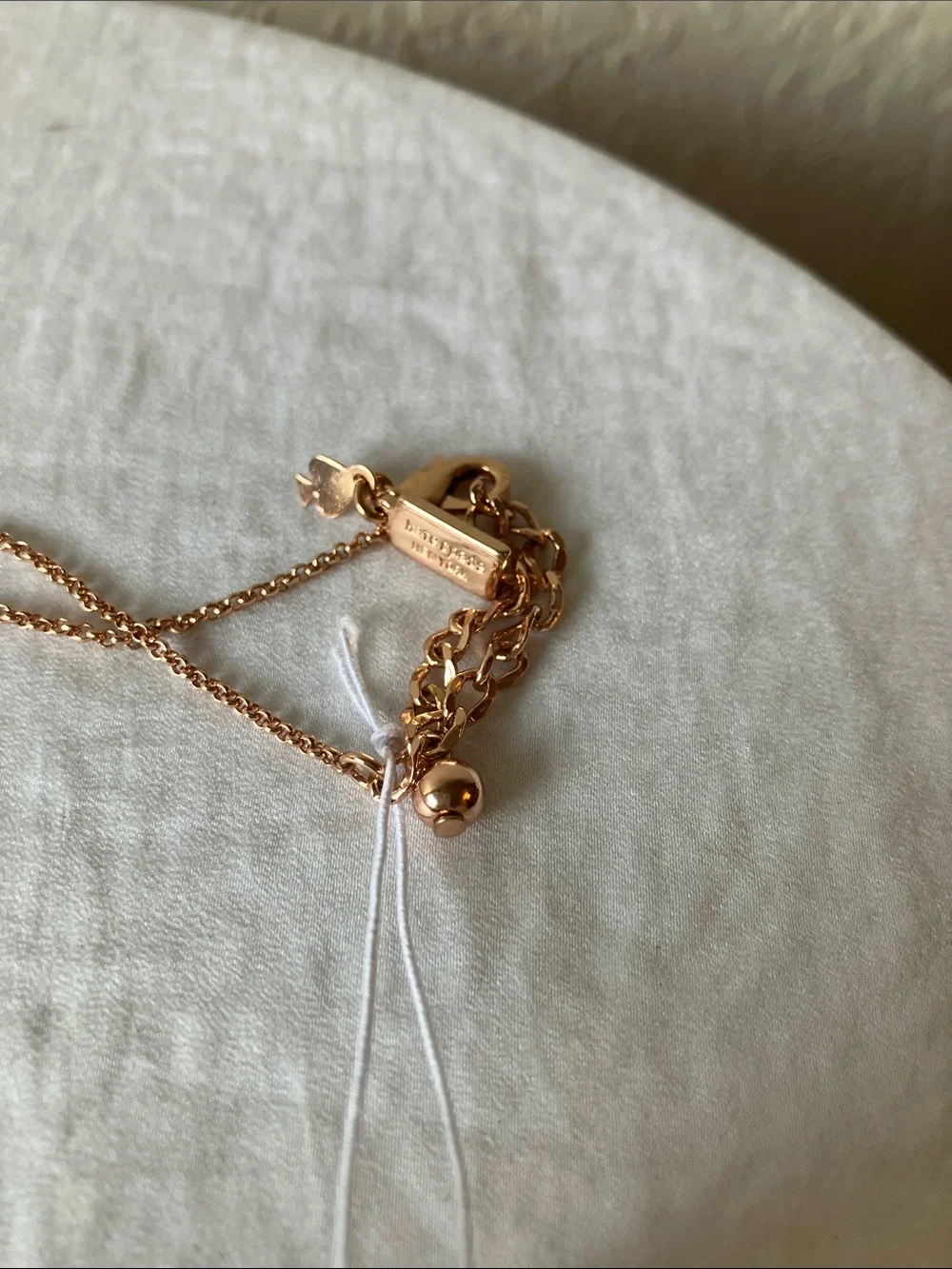 Kate Spade: Rose Gold Tone Pig “When Pigs Fly”Pendant Necklace- Dust Bag